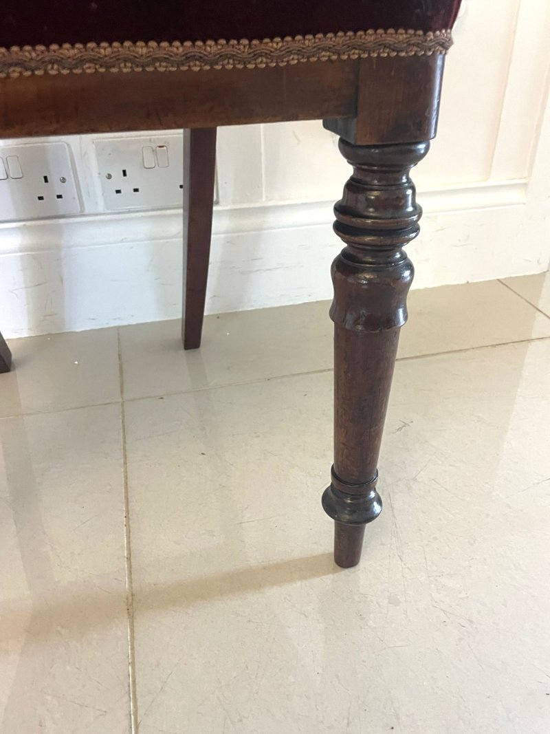 Quality Set of Six Antique Victorian Rosewood Dining Chairs - Image 11